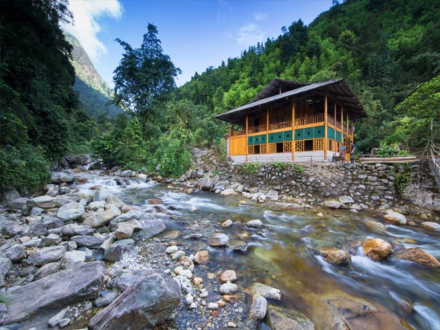 a building near a river