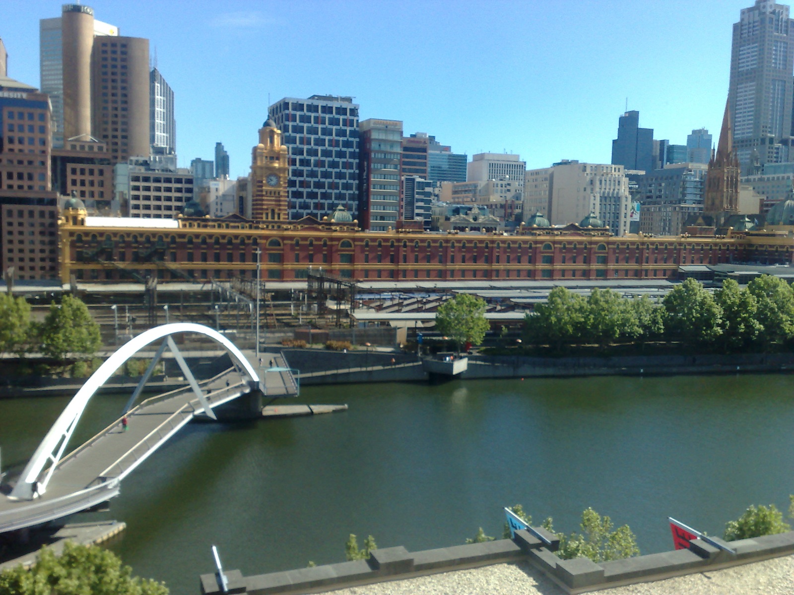 The Yarra River and Flinders Street Station