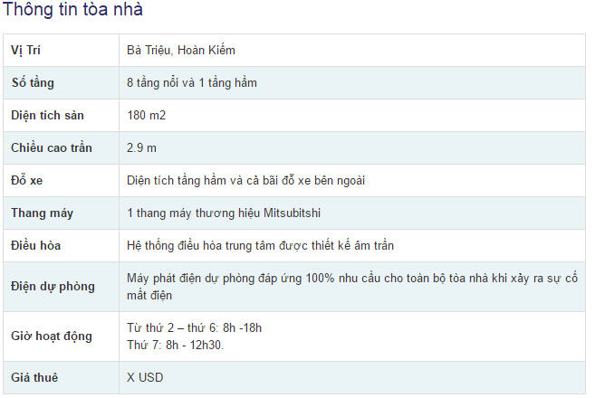 Tòa nhà Bà Triệu Tòa nhà Bà Triệu